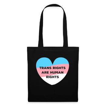 Trans Rights Are Human Rights Transsexual Shirt - Tote Bag - black - Front