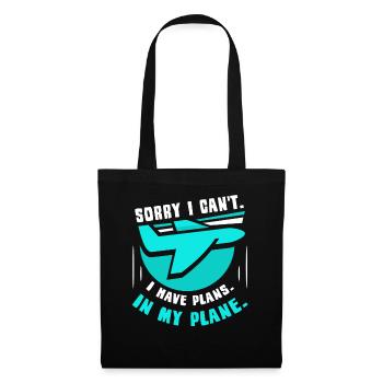 I Can't I Have Plans On My Plane - Tote Bag - black - Front