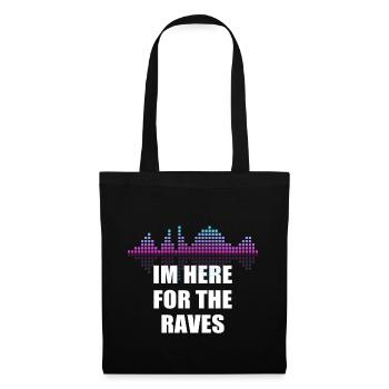 DJ Geschenk Musik Discjockey Disco Techno Rave - Stoffbeutel - Schwarz - Vorne