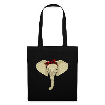 Cadeau d’éléphant pour Proboscis Africa Wilderness Zoo - Sac en tissu - noir - Devant