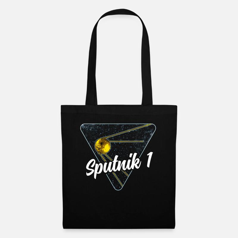 Sputnik 1 Satellit - Stoffbeutel - Schwarz