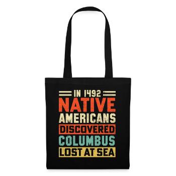 Indianer Ureinwohner Amerika Native American - Stoffbeutel - Schwarz - Vorne