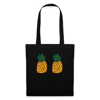 Ananas - Sac en tissu - noir - Devant