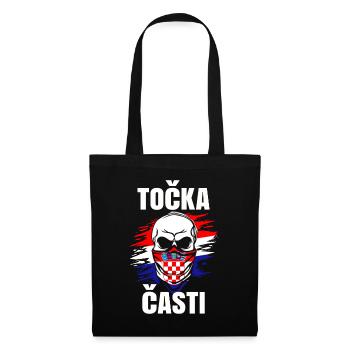 Kroatien Geschenk Herkunft Zagreb Hrvatska Heimat - Stoffbeutel - Schwarz - Vorne