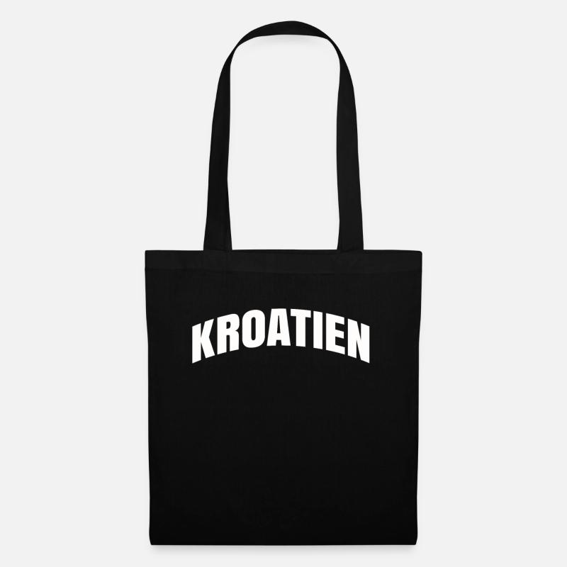 Kroatien - Stoffbeutel - Schwarz