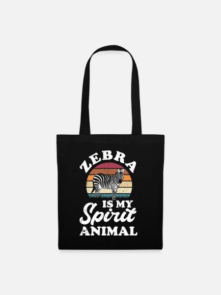 Zebra - Stoffbeutel - Schwarz
