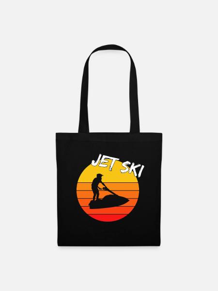 Jet Ski Retro - Stoffbeutel - Schwarz