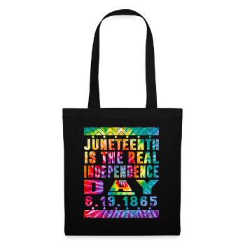 Juneteenth Shirt, BLM, Afro Femmes, Mélanine, Is - Sac en tissu - noir - Devant