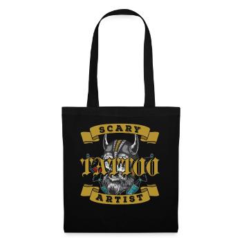 Effrayant Tatoueur Tatoueur Tatouage - Sac en tissu - noir - Devant