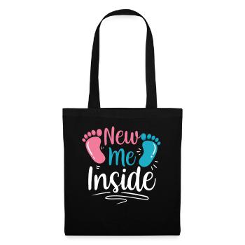 Le nouveau Moi à l’intérieur doux bébé à l’intérieur enceinte - Sac en tissu - noir - Devant