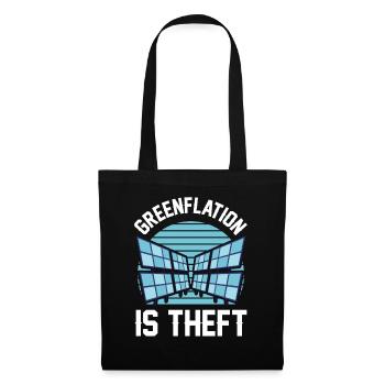 Greenflation is theft energy green inflation - Tote Bag - black - Front