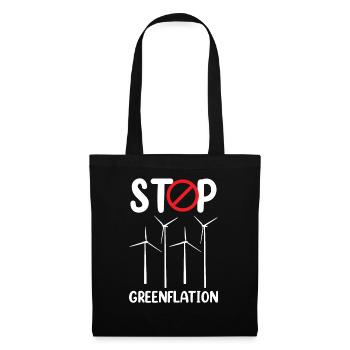 Greenflation Stop Inflation Énergie verte - Sac en tissu - noir - Devant