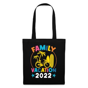 Familienurlaub 2022 - Stoffbeutel - Schwarz - Vorne