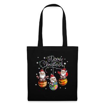 Merry Christmas Santa Claus Christmas Ball - Tote Bag - black - Front