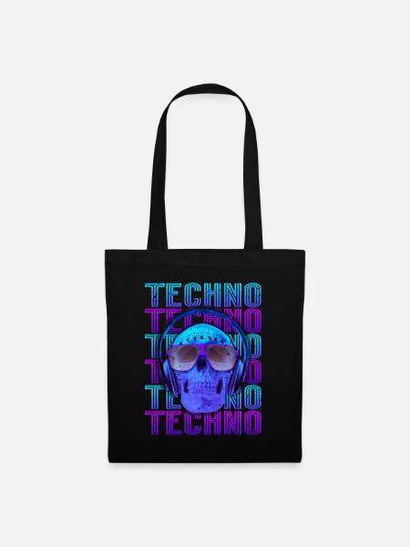 Techno Musik - Stoffbeutel - Schwarz