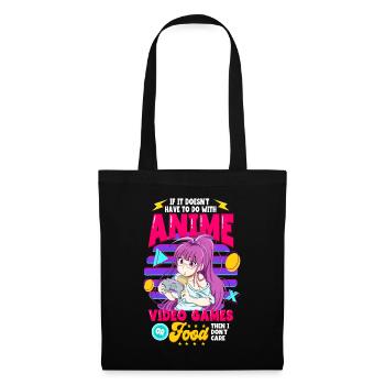 Anime Spruch Weeb Otaku - Stoffbeutel - Schwarz - Vorne