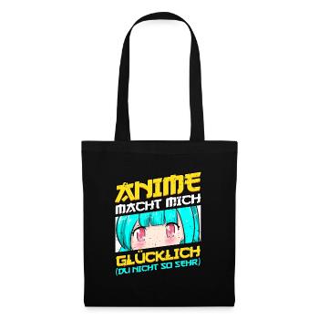 Anime Spruch Weeb Otaku - Stoffbeutel - Schwarz - Vorne