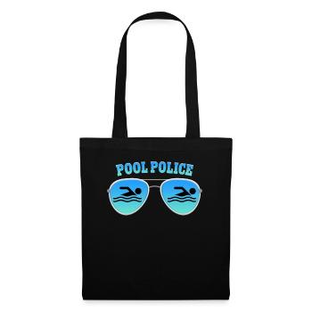 Pool Police Rettungsschwimmer Bademeister - Stoffbeutel - Schwarz - Vorne