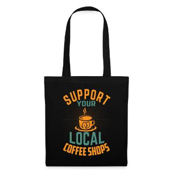 Support Your Local Coffee Shops - Barista - Tote Bag - black - Front