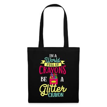 Crayon Box Colored Pencil Wax Case Wax Crayon - Tote Bag - black - Front