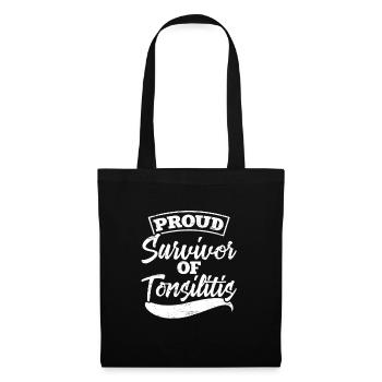Fier survivant de l’amygdalite - Sac en tissu - noir - Devant
