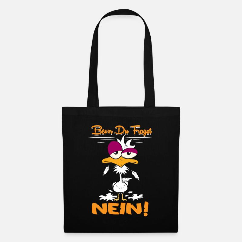 Bevor du Fragst Nein! - Stoffbeutel - Schwarz