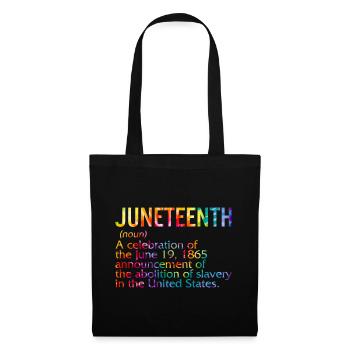 Juneteenth Definition Shirt, Afroamerikaner - Stoffbeutel - Schwarz - Vorne