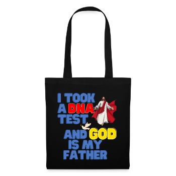 J’ai fait un test ADN et Dieu est mon père 25 - Sac en tissu - noir - Devant