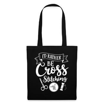 Cross Stitch Pattern Cross Stitch Needles Embroidery Weaving - Tote Bag - black - Front