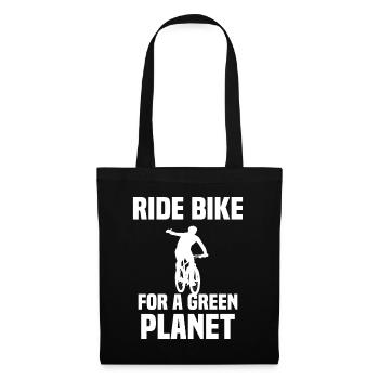 Faites du vélo pour une planète verte - Sac en tissu - noir - Devant