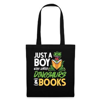 Dinosaur Book Read Dino Read Funny Readers - Tote Bag - black - Front