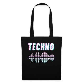 Techno Music - Tote Bag - black - Front