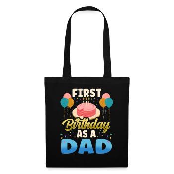First Birthday As Papa Daddy Father Party - Tote Bag - black - Front