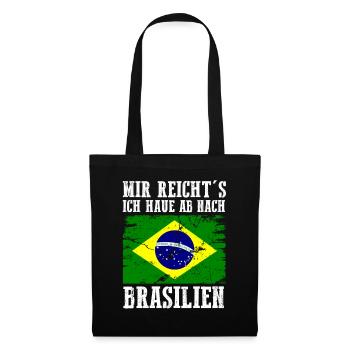 Brasilien Brasilianer Brasilianisches - Stoffbeutel - Schwarz - Vorne