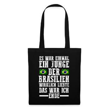 Brasilien Brasilianer Brasilianisches - Stoffbeutel - Schwarz - Vorne