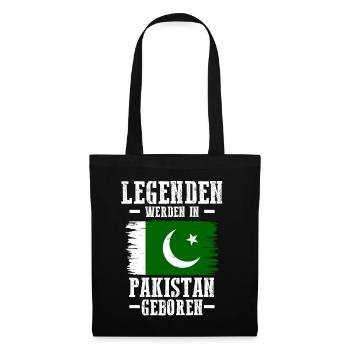 Pakistan Pakistaner Pakistanisches - Stoffbeutel - Schwarz - Vorne