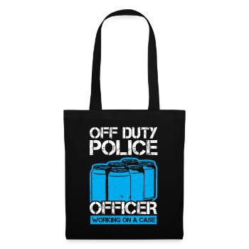 Police officer working on a case - Tote Bag - black - Front