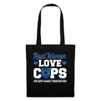 Real Women Love Policemen - Tote Bag - black - Front