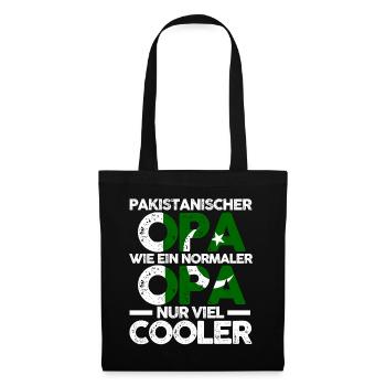 Pakistanischer Opa Pakistaner Pakistan - Stoffbeutel - Schwarz - Vorne