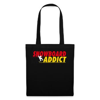 Snowboard Addict - Stoffbeutel - Schwarz - Vorne