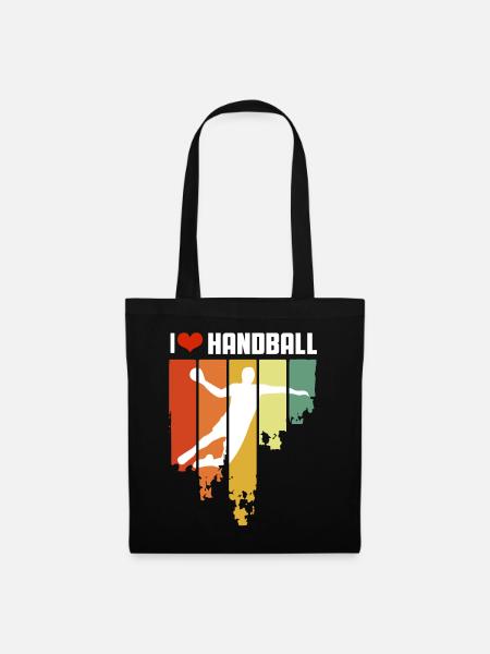 I Love Handball Vintage Edition - Stoffbeutel - Schwarz