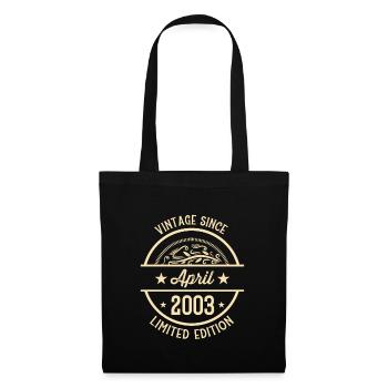 Anniversaire Vintage depuis avril 2003 - Sac en tissu - noir - Devant