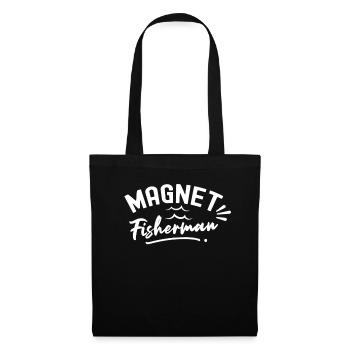 Aimant Fischer Pêcheur magnétique Pêche magnétique - Sac en tissu - noir - Devant