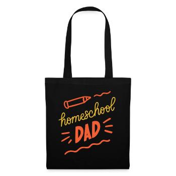 Homeschool Papa Père Homeschooling Fête des pères - Sac en tissu - noir - Devant
