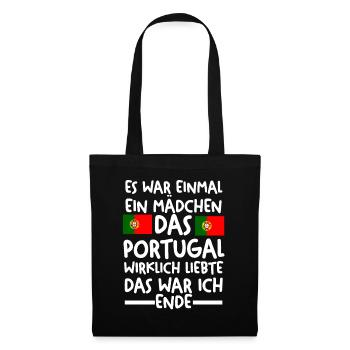 Portugal Portugiese Portugiesisches - Stoffbeutel - Schwarz - Vorne