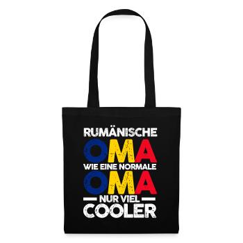 Rumänin Rumänische Oma Rumänien - Stoffbeutel - Schwarz - Vorne