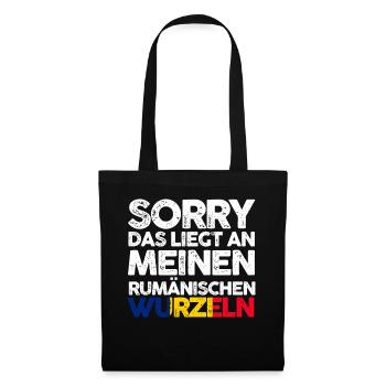 Rumänische Wurzeln Rumäne Rumänien - Stoffbeutel - Schwarz - Vorne