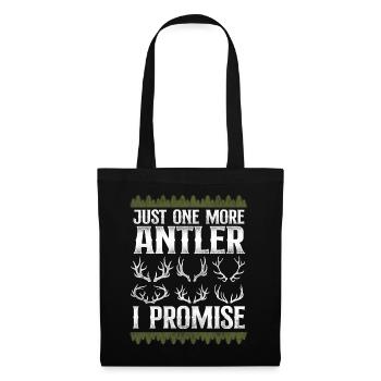 Buck Deer Hunting Hunter Vintage - Stoffbeutel - Schwarz - Vorne