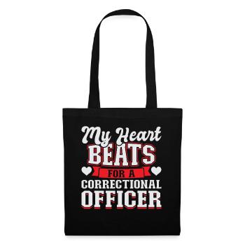 My Heart Beats For A Correctional Officer - Tote Bag - black - Front