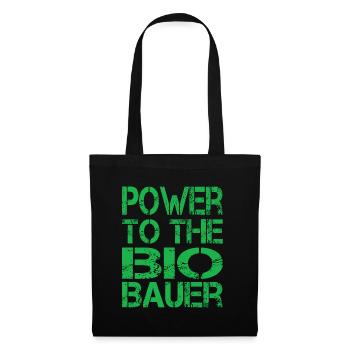 Power To The Bio Bauer - Stoffbeutel - Schwarz - Vorne